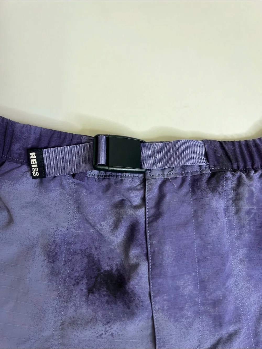 REI Co-op Sahara Amphib Shorts Belted Pockets Nylon Purple Womens - Size Large - Picture 5 of 8